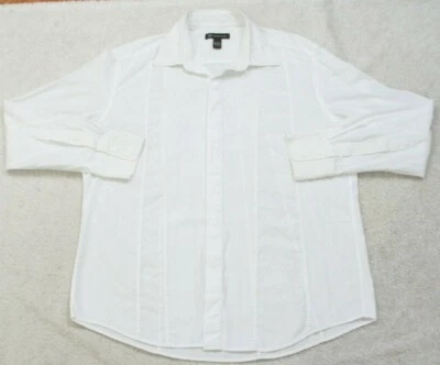 Camisa de vestir INC blanca grande International Concepts manga larga abotonada 1271 Foto 1 de 4