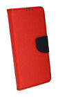 Style Livre Téléphone Portable Cas Sac Etui Accessoire Rouge pour Samsung