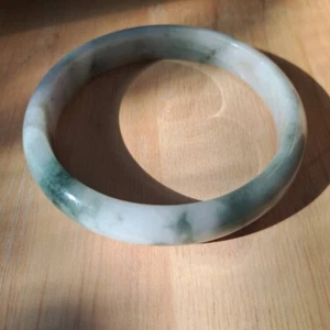 Jadegrün Armreif Natur Burmese Armreif Armband Große Größe 77,9 mm. B006 - Bild 1 von 11