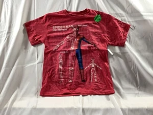 Marvel Spiderman shirt Boys L 10-12 Red short sleeve High tech NEW - Picture 1 of 4