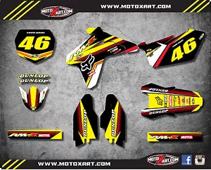 Full Custom Graphic Kit SPEEDER STYLE SUZUKI RMZ 450 / 2005 2006 stickers decals - Picture 1 of 3