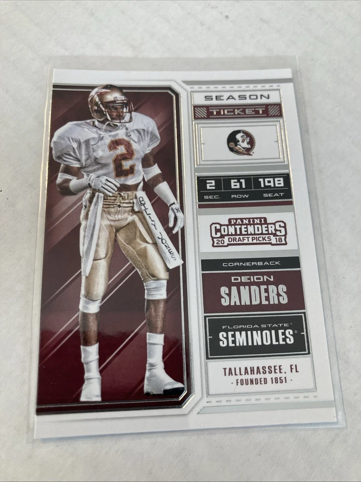 2018 Contenders Draft Picks Football #30 Deion Sanders - Image 1 of 1