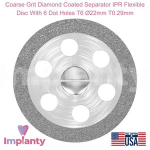 Separador recubierto de diamante de grano grueso IPR Flexi Disc 6 agujeros de punto T6 Ø22 mm T0,29 mm - Imagen 1 de 6