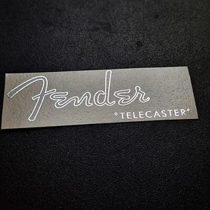 Telecaster Kopfplatte Aufkleber Silber Umriss für Fender Gitarren Wasserrutsche NEU - Bild 1 von 1