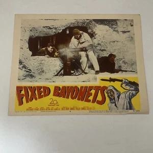 FIXED BAYONETS~11X14 LOBBY CARD #4- ORIGINAL~1951~RICHARD BASEHART - Picture 1 of 10