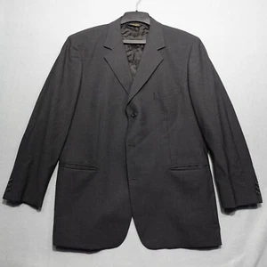Brooks Brothers Blazer Mens 46L Black Wool Sport Coat Long Sleeve 3 Buttons Suit - Picture 1 of 15