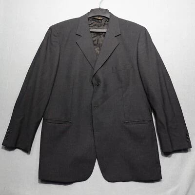 Brooks Brothers Blazer Mens 46L Black Wool Sport Coat Long Sleeve 3 Buttons Suit - Image 1 of 4