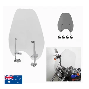 Motorcycle Windsreen Windshield 41mm Clamps Harley Softail FXST Dyna Glide 88-13 - Picture 1 of 9