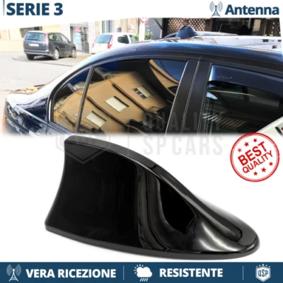 Antenna PINNA DI SQUALO Nera PER BMW Serie 3 E46 Vera Ricezione RADIO AM-FM-DAB+ - Immagine 1 di 4