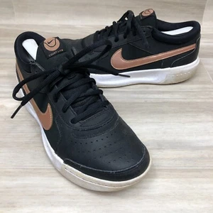 Nike Womens Court Zoom Lite 3 DH1042-091 Black Running Shoes Sneaker Size 8 - Picture 1 of 9