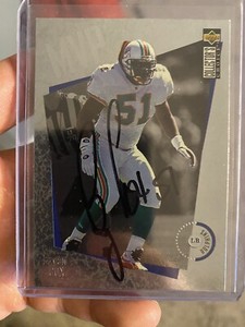 Signed 1996 UD CC MVP Bryan Cox New York Jets Miami Dolphins Bears Autographed