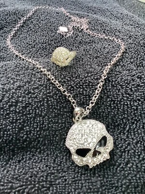 Collar y anillo calavera Willie G. Harley Davidson.  Foto 1 de 4