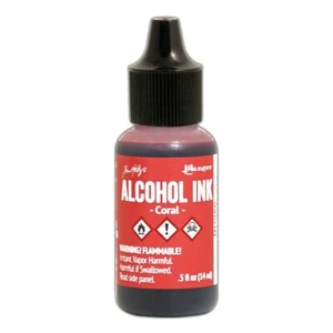 Ranger, Tim Holtz, inchiostro alcolico, inchiostro alcolico corallo, 0,5 fl oz, inchiostro rosa  - Foto 1 di 1
