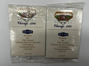 Lotto Fleer Mantle Set Chicago National Sports Collectors Convention 1998 - #4 #7 - Foto 1 di 2