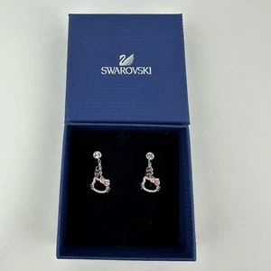 RARE! Swarovski × Hello kitty Kawaii face earring Sanrio - Foto 1 di 5