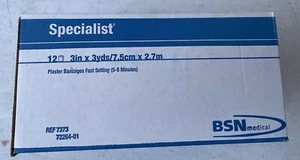 BSN Medical 7373 Specialist 3" in x 3 yardas vendajes de yeso ajuste rápido 12/caja - Imagen 1 de 5