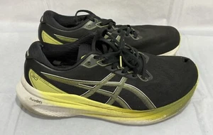 Asics Gel Kayano 30 Men’s Size 10 Running Shoes Black Glow Yellow 1011B690 USED - Picture 1 of 15