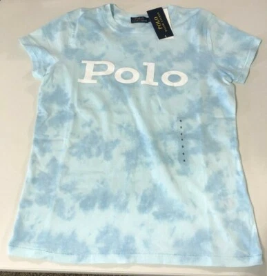 Polo Ralph Lauren Women's SZ XS Tie-Dyed Crew neck short sleeve T-Shirt Blue Foto 1 de 2