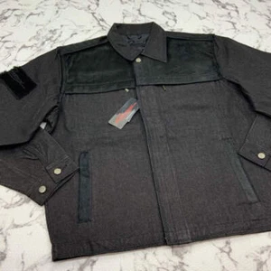 Men's Davoucci Black Pony Hair Denim Jacket NWT - Picture 1 of 7