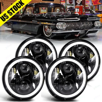 Faros LED redondos de 5,75" 5-3/4" para camioneta GMC C15/C1500 C2500 Suburban 4 piezas Foto 1 de 4