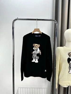 Polo Ralph Lauren Polo OSO Tejido Negro Suéter ALGODÓN MUJER S Nuevo Foto 1 de 3