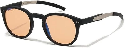 Horus X Round Blue Light Blocking Glasses – Revo Amber, Unisex, Screen Use - Image 1 of 4