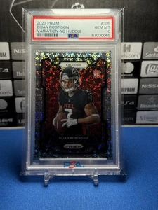 Panini Prizm Bijan Robinson 2023 RC Variation No Huddle Prizm SSP PSA 10 - Imagen 1 de 2