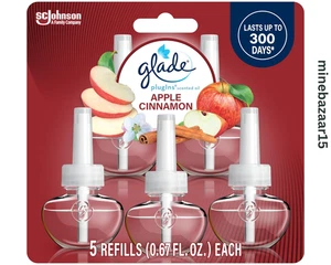 Glade PlugIns Refills Air Freshener, Scented Apple Cinnamon, 3.35 Fl Oz, 5 Count - Picture 1 of 10