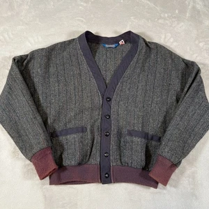 Vintage Pendleton Virgin Wool Cardigan Grandpa Sweater USA Men's Size Medium - Picture 1 of 12