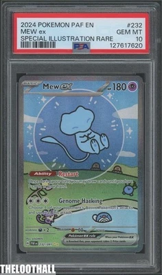 2024 POKEMON PAF EN-PALDEAN FATES SPECIAL ILLUSTRATION RARE #232 MEW EX PSA 10 - Image 1 of 2
