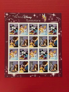 Estampilla de Estados Unidos, Scott #4025-28, El arte de Disney - Romance, hoja de 20, MNH - Imagen 1 de 2