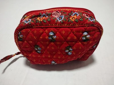 Small makeup accessories Americana Red Floral  Vera Bradley Bag w/handle  - Image 1 of 4