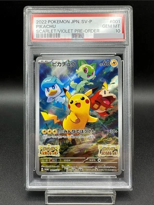 PSA 10 Pikachu 001/SV-P Promo Pre-Order Scarlet & Violet Pokemon Card Japanese - Image 1 of 4