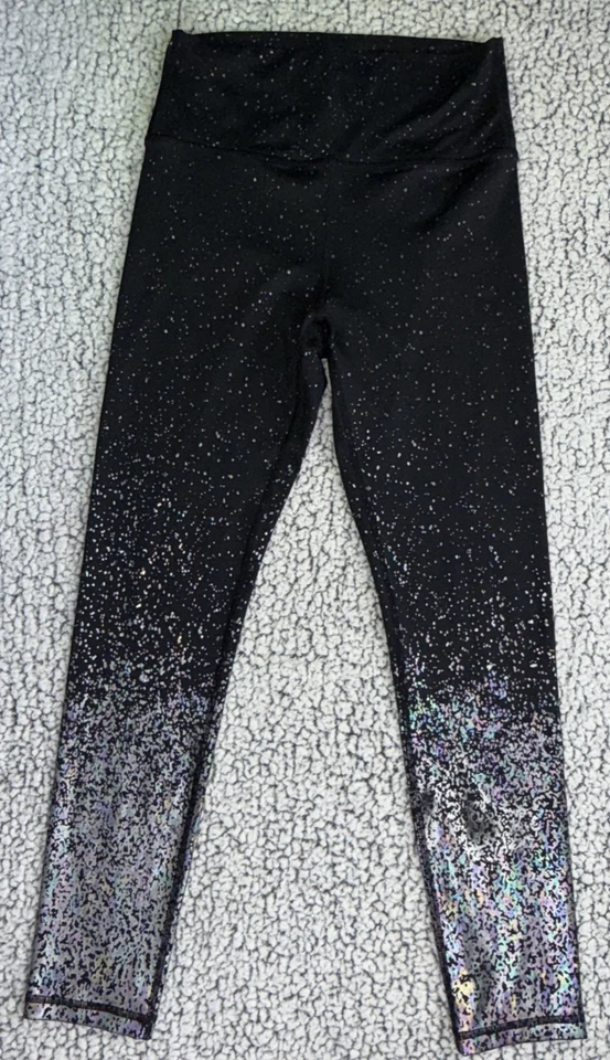 Zyia Active Leggings Starry Night Reflective Light n Tight Hi-rise size Sz 6-8 - Image 1 of 4