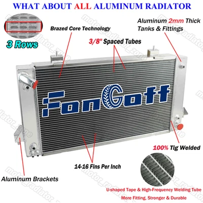 3 Rows Aluminum Radiator For 1987-1998 Land Rover Range Rover 4.0L 3.9L V8 AT Foto 1 de 4