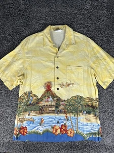Vintage Jimmy Buffet Margaritaville Volcano Button Up Short Sleeve Shirt XL - Picture 1 of 9