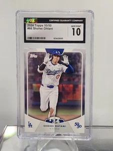 2024 Topps 50/50 Ohtani #66 Shohei Ohtani DODGERS CGC 10 GEM OTTIME CONDIZIONI - Foto 1 di 2