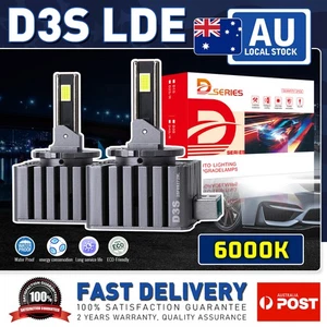 2X LED Headlight Bulbs 200W Replace D3S D3R D3C 6000K Super White Conversion Kit - Picture 1 of 15
