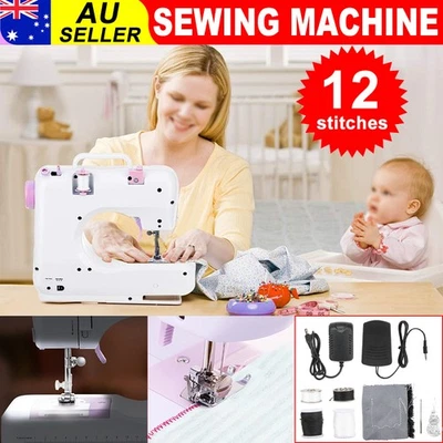 Portable Multifunctional Sewing Machine With 12 Stitch for Beginner Kids Family - image 1 of 4