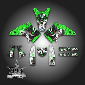 KAWASAKI KX 125 KX 250 2003 - 2008 GRAPHICS KIT DECALS EVIL JOKER GREEN - Picture 1 of 1