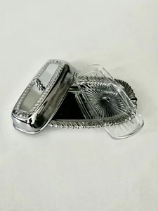 Plato de mantequilla con revestimiento de vidrio plateado Irvinware - Imagen 1 de 6