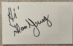 Alan Young Signed Index Card 3”X5 Wilbur Post in the TV series Mister Ed 1961-66 - Picture 1 of 1