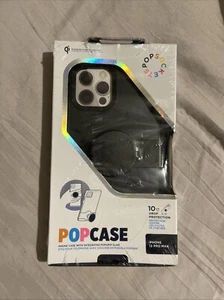 NIB Popsockets Popcase Iphone 12 Pro Max Case Slide Grip Black BRAND NEW - Picture 1 of 3