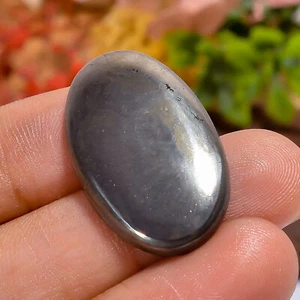 Genuine Pyrite Oval Shape Cabochon Loose Gemstone 34 Ct. 28X17X3 mm - Picture 1 of 4