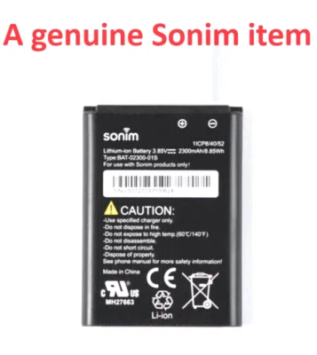 正品 Sonim BAT-02300-01S 适用于 XP3 Plus XP3900 2300mAh 电池 — 第 1/2 张图片