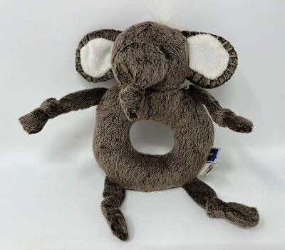 Manhattan Toy Snuggly Ellie Elephant Rattle Plush Stuffed Animal Ring 2013 5” - Image 1 of 4