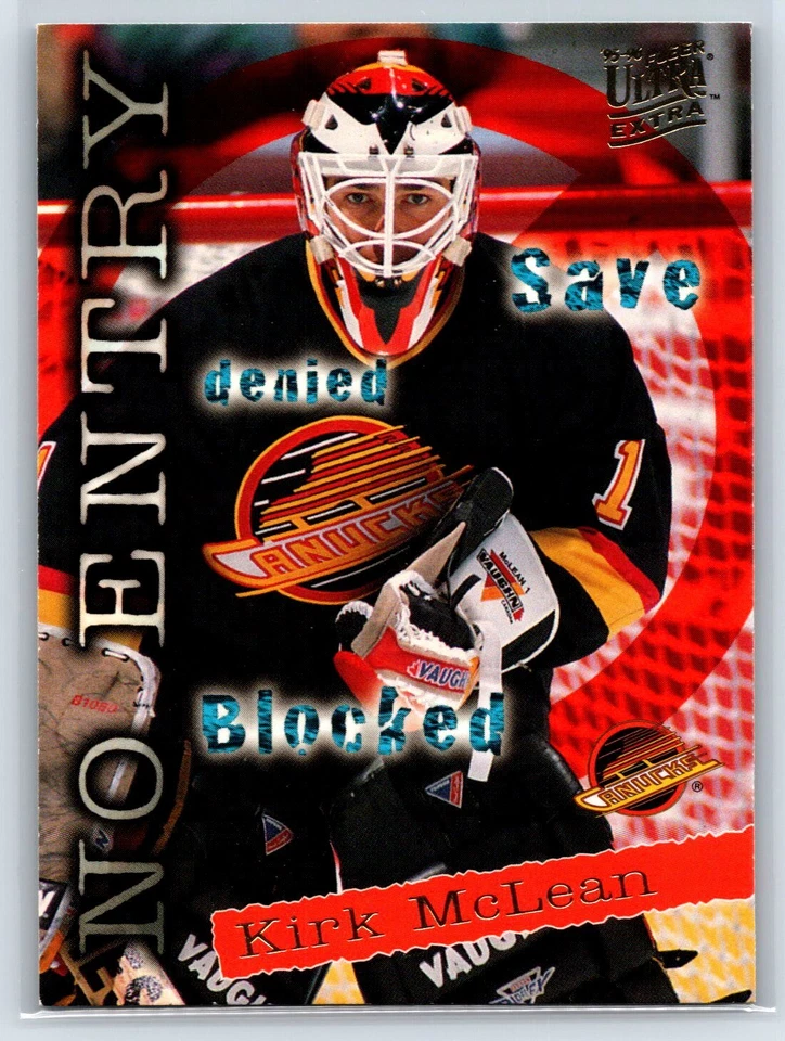 1995-96 Fleer Ultra Kirk McLean No Entry Vancouver Canucks #373 - Image 1 of 2