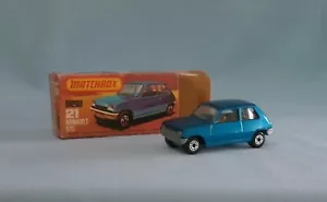 Matchbox Superfast Renault 5TL No. 21 Box c 1978 Made in England Lesney - Picture 1 of 6