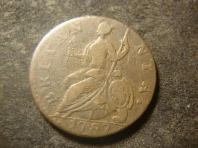 1787 VF Detail Machin's Mills Colonial Copper Halfpenny Vlack 18-87C - Image 1 of 4