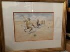 Leonard H. Reedy Water Color Painting  (1899 1956) Indians Riding  c. 1920 